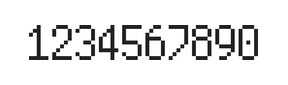5×9数字点阵字体 ddN59AB0090