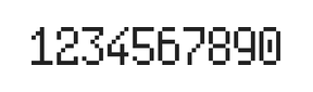 5×9数字点阵字体 ddN59AB0093