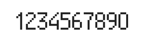 5×9数字点阵字体 ddN59AB0096