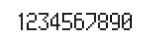 5×9数字点阵字体 ddN59AB0098