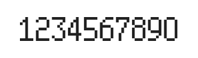 5×9数字点阵字体 ddN59AB0100