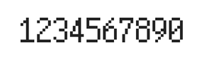 5×9数字点阵字体 ddN59AB0105