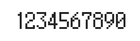 5×9数字点阵字体 ddN59AB0106