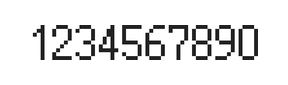 5×9数字点阵字体 ddN59AB0107