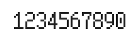 5×9数字点阵字体 ddN59AB0108
