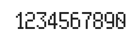 5×9数字点阵字体 ddN59AB0110