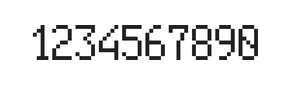 5×9数字点阵字体 ddN59AB0114