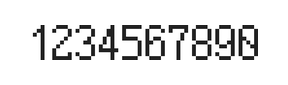 5×9数字点阵字体 ddN59AB0119