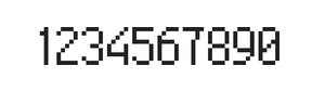 5×9数字点阵字体 ddN59AB0120