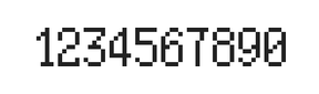 5×9数字点阵字体 ddN59AB0122