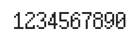 5×9数字点阵字体 ddN59AB0125