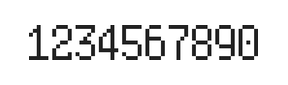 5×9数字点阵字体 ddN59AB0130