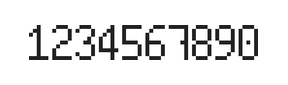 5×9数字点阵字体 ddN59AB0132