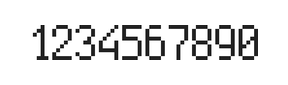 5×9数字点阵字体 ddN59AB0133