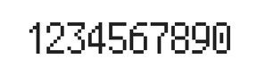 5×9数字点阵字体 ddN59AB0136