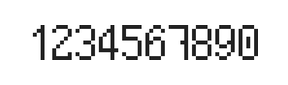 5×9数字点阵字体 ddN59AB0138
