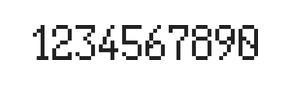 5×9数字点阵字体 ddN59AB0139