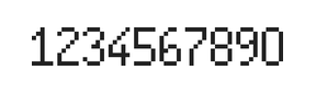 5×9数字点阵字体 ddN59AB0146