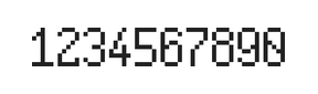 5×9数字点阵字体 ddN59AB0150