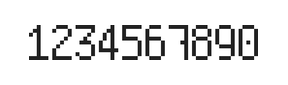 5×9数字点阵字体 ddN59AB0152