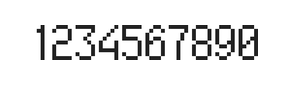 5×9数字点阵字体 ddN59AB0157