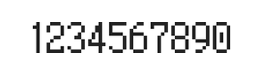 5×9数字点阵字体 ddN59AB0158