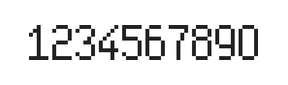 5×9数字点阵字体 ddN59AB0159