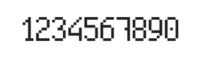 5×9数字点阵字体 ddN59AB0164