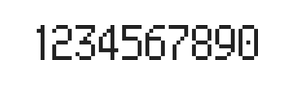5×9数字点阵字体 ddN59AB0167
