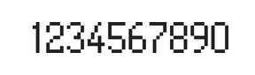 5×9数字点阵字体 ddN59AB0170