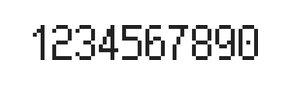 5×9数字点阵字体 ddN59AB0172