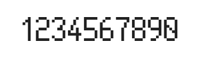 5×9数字点阵字体 ddN59AB0181