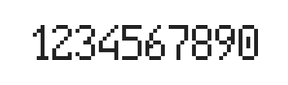 5×9数字点阵字体 ddN59AB0182