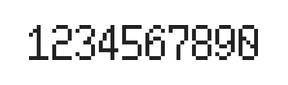 5×9数字点阵字体 ddN59AB0185