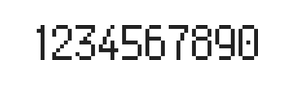 5×9数字点阵字体 ddN59AB0186