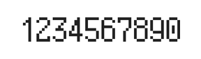 5×9数字点阵字体 ddN59AB0187