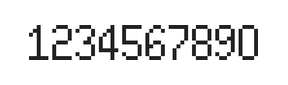 5×9数字点阵字体 ddN59AB0193