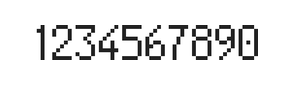 5×9数字点阵字体 ddN59AB0194