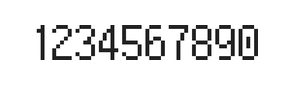 5×9数字点阵字体 ddN59AB0196