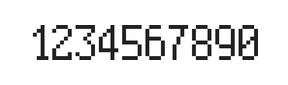 5×9数字点阵字体 ddN59AB0197