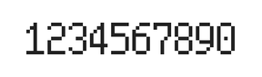 5×9数字点阵字体 ddN59AB0208