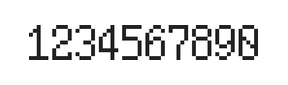 5×9数字点阵字体 ddN59AB0209