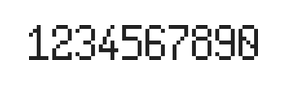 5×9数字点阵字体 ddN59AB0212