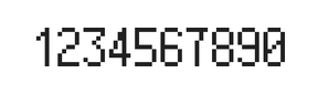 5×9数字点阵字体 ddN59AB0214