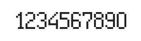 5×9数字点阵字体 ddN59AB0218