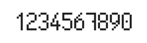 5×9数字点阵字体 ddN59AB0223
