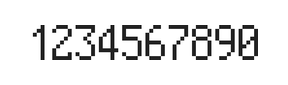 5×9数字点阵字体 ddN59AB0229