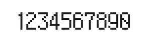 5×9数字点阵字体 ddN59AB0230