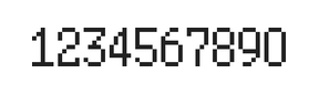 5×9数字点阵字体 ddN59AB0236