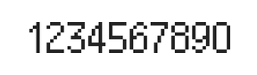5×9数字点阵字体 ddN59AB0238